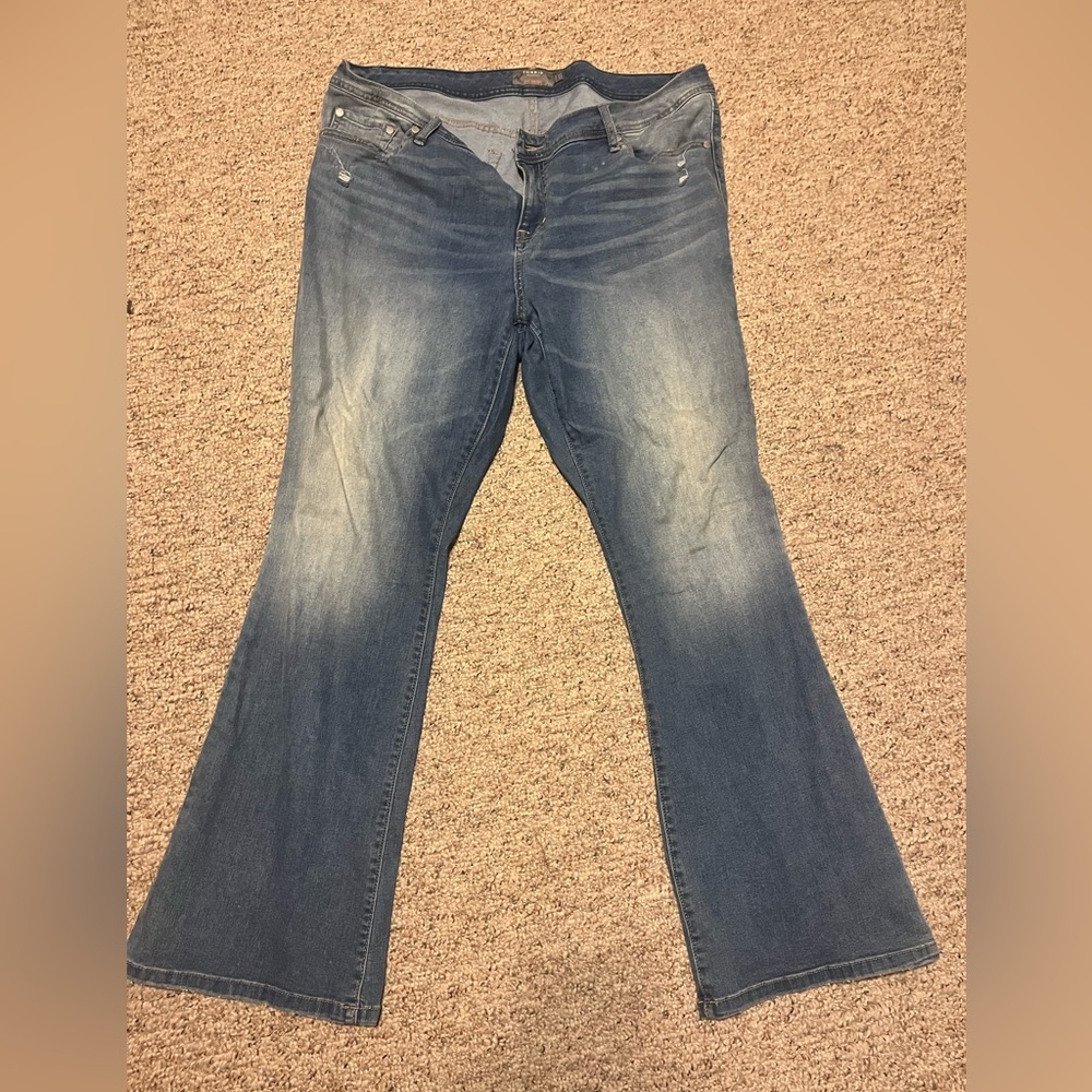 Torrid Luxe Slim Bootcut Jeans in Dark Blue
